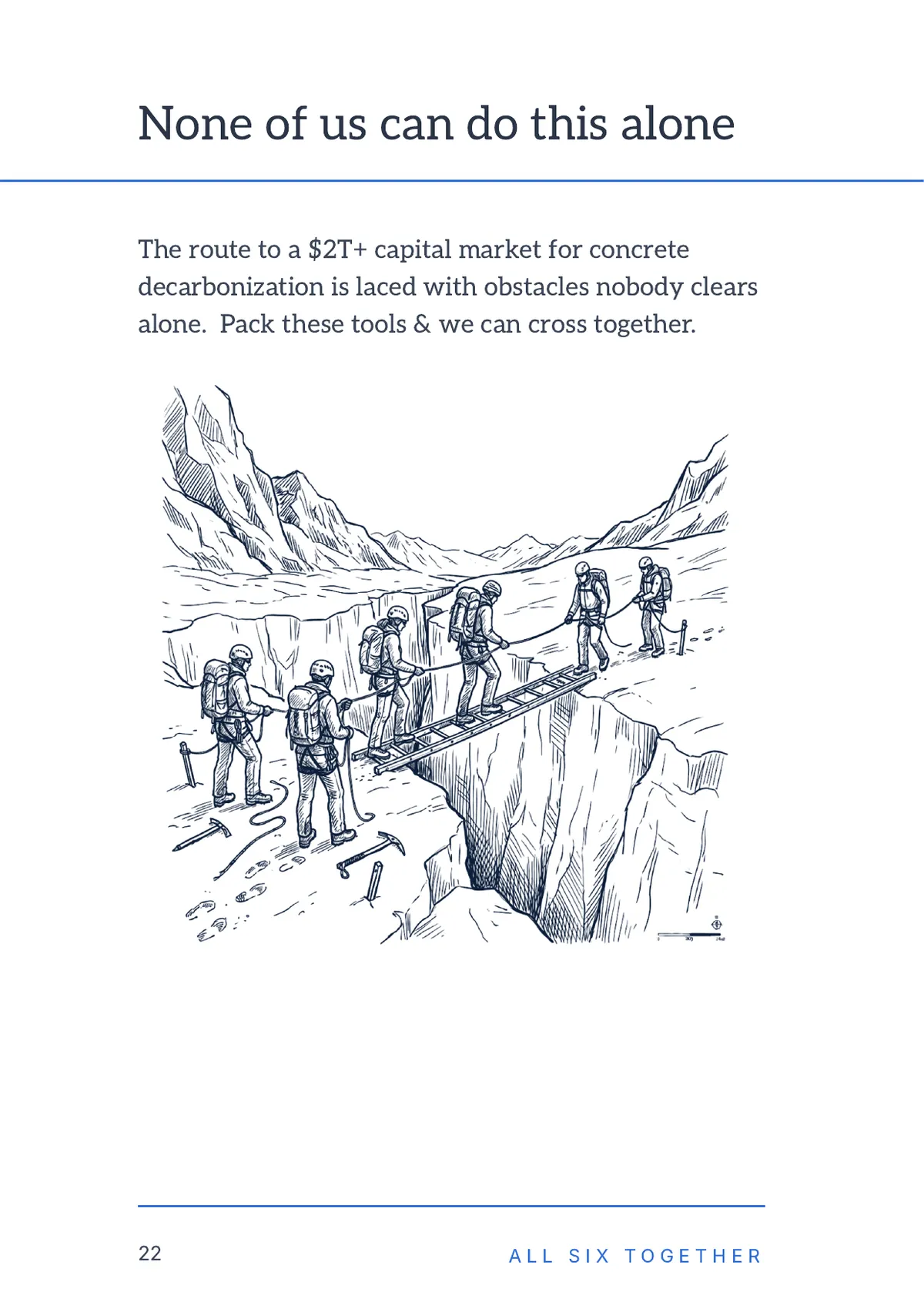 Page 22: None of us can do this alone
